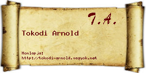 Tokodi Arnold névjegykártya